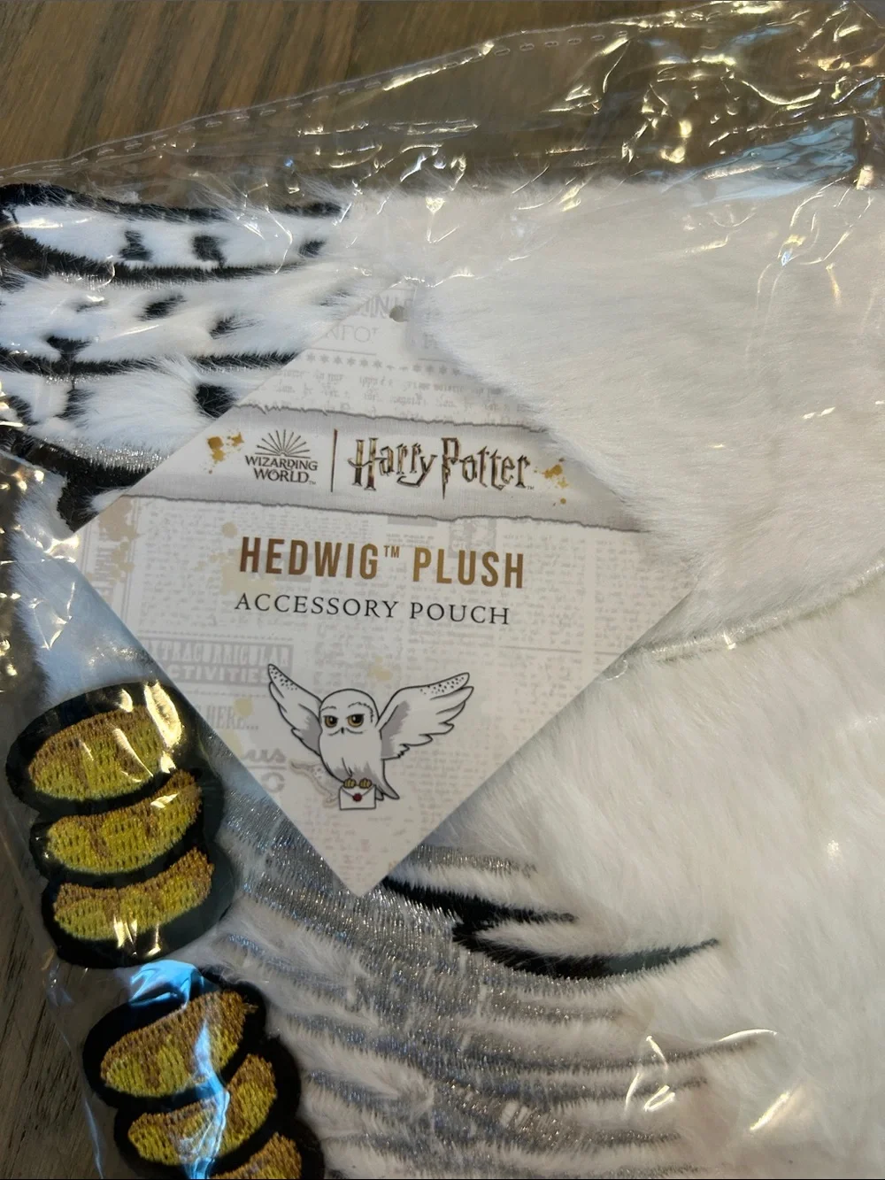 Harry Potter Hedwig Plush Accessory Pouch: 5.8” x 7.9”
